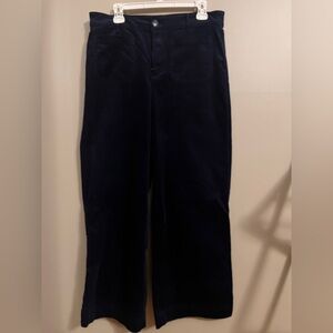 LOFT Women's Navy Corduroy Palmer Wide Leg Pants, Size 10